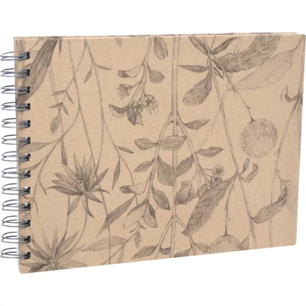 Focus Flower Brown Wire-O 23X17 Cm