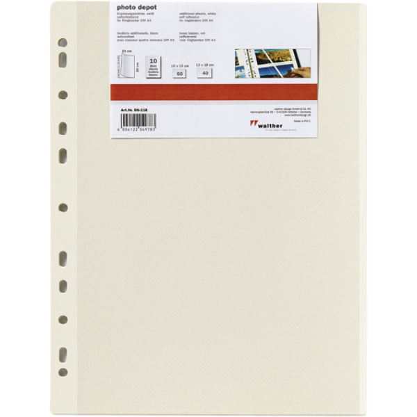 Walther Refillsheets Self Adhesive 10Pcs