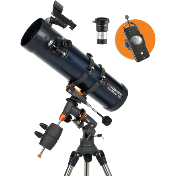 Celestron Astromaster Reflector 130EQ with phoneadapter and T2-Barlow