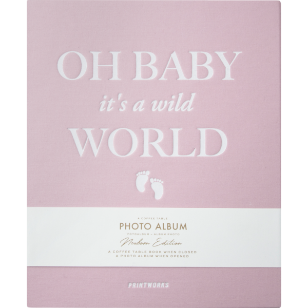 Printworks Photoalbum Baby Its A Wild World Pink Large