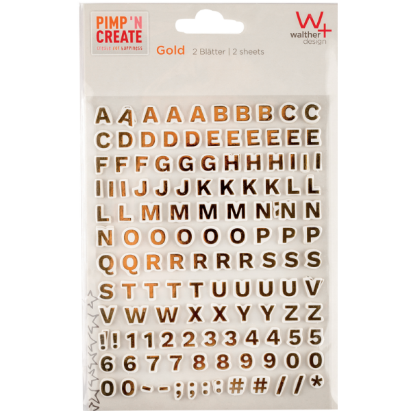 Walther Adhesive letters Gold