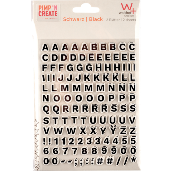 Walther Adhesive letters black