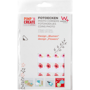 Fotohörn Walther Photo corners flower design 2 sheets of 42 pcs