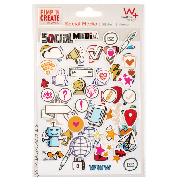 Walther Adhesive sticker Social Media