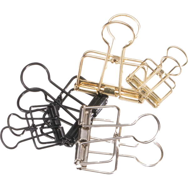 BookBinders Wire clip M black 10 pcs in box