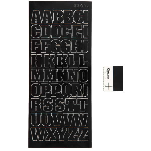 Focus Stickers Black Letters Large Uppercase