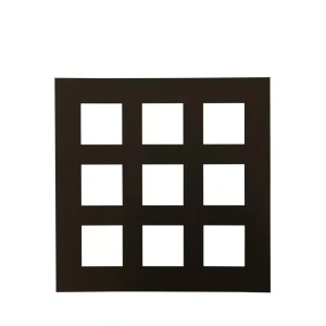 Passepartout 50X50 / Collage 9 Pic Svart W. Svart Core