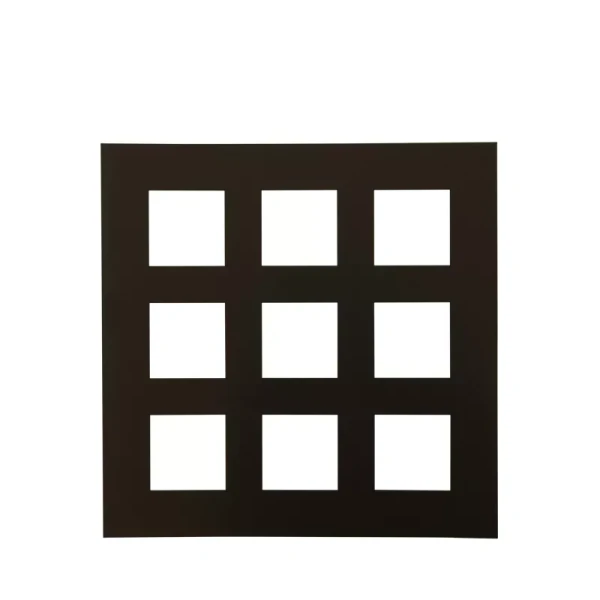 Passepartout 50X50 / Collage 9 Pic Svart W. Svart Core