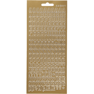 Focus Stickers Gold Letters Design 3