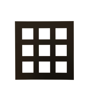 Passepartout 50X50 / Collage 9 Pic Svart W. Svart Core