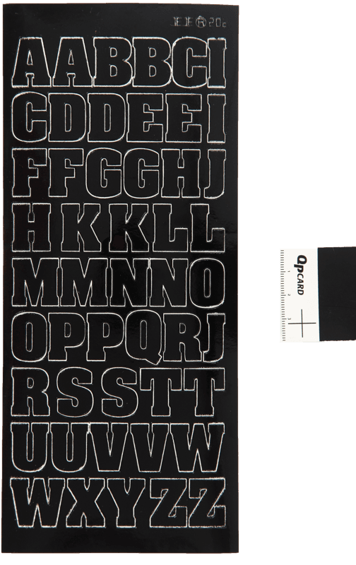 Focus Stickers Black Letters Large Uppercase
