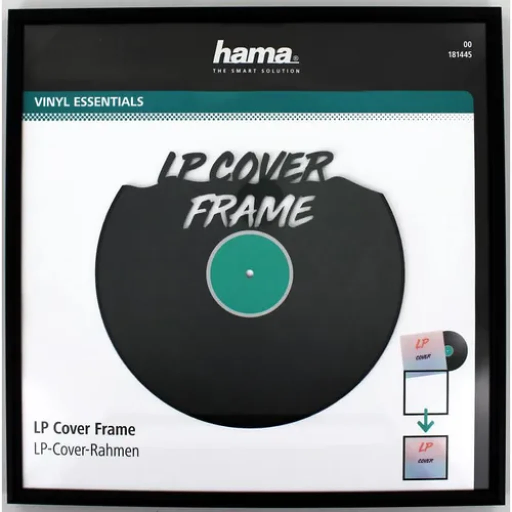 HAMA Ram för LP-skiva Aluminium Svart 31.5x31.5cm