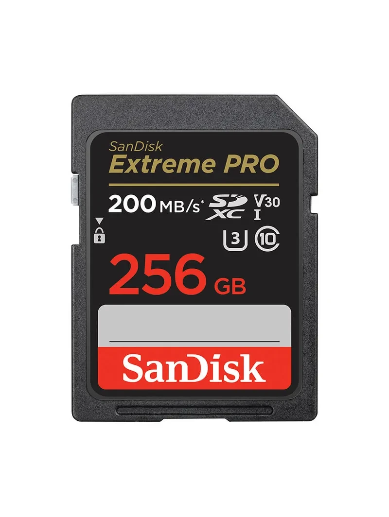 SanDisk SDXC Extreme Pro 256GB 200MB/s UHS-I C10 V30 U3