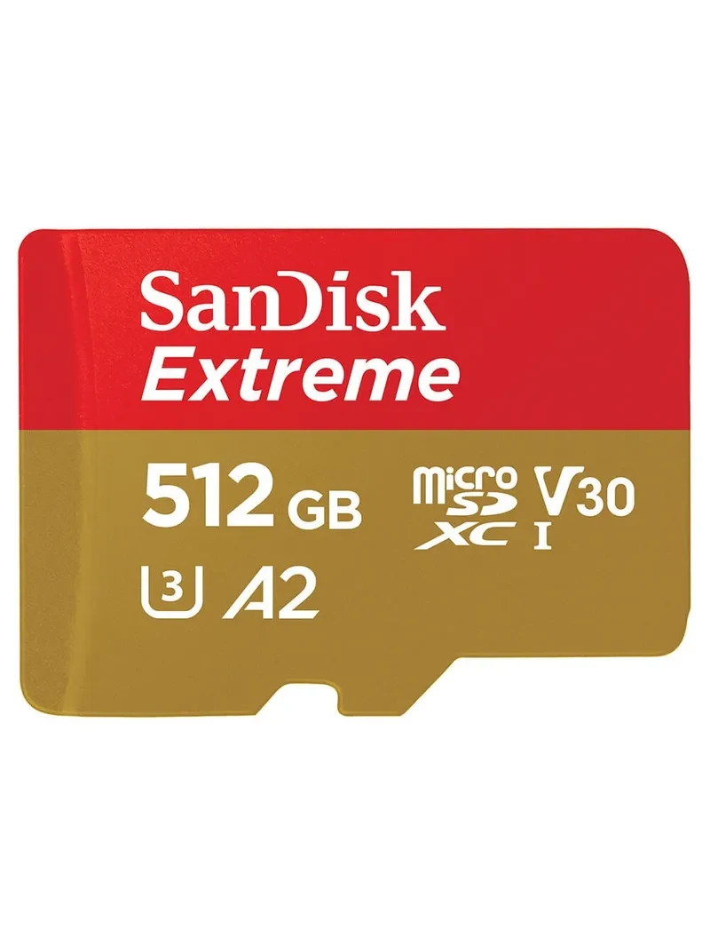 SanDisk MicroSDXC Extreme 512GB Adapter 190MB/s A2 C10 V30