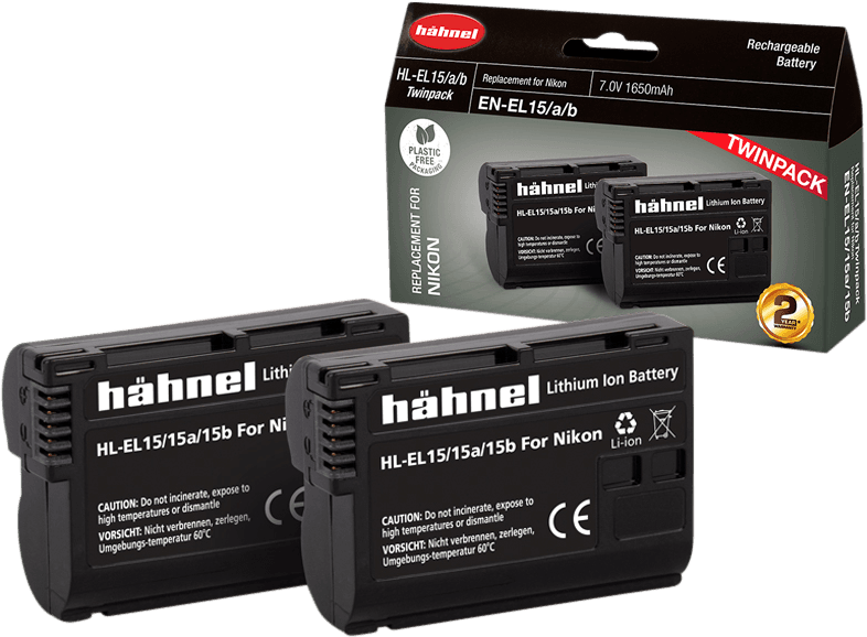 Hähnel Battery Nikon HL-EL15/15A/15B / EN-EL15A/B Twin Pack
