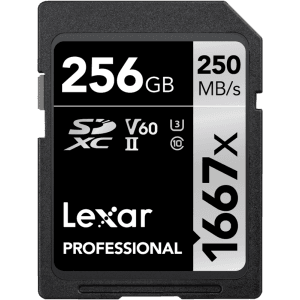 Lexar SDXC Pro 1667X UHS-II U3 R250/W120 (V60) 256G