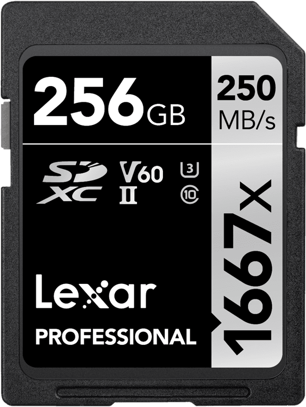 Lexar SDXC Pro 1667X UHS-II U3 R250/W120 (V60) 256G