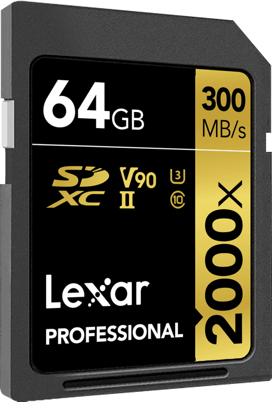 Lexar SDXC Pro 2000X UHS-II U3 R300/W260 (V90) 64GB - Bild 2