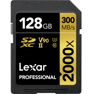 Lexar SDXC Pro 2000X UHS-II U3 R300/W260 (V90) 128GB