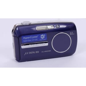 Olympus mju 800 digitalkamera med xD-minneskort, laddare & väska